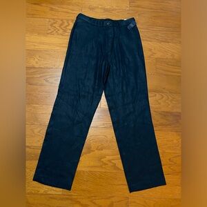 Brooks Brothers 100% Linen Dress Pants Mens 34x34 Navy Blue 346 Straight Leg $90